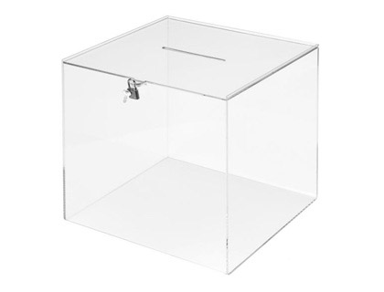 [652003 CS TP] URNA ELECTORAL ARCHIVO 2000 CUADRADA CON LLAVE METACRILATO 3 MM 300X300X300 MM