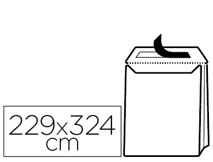 [SL41] SOBRE LIDERPAPEL BOLSA FUELLE KRAFT 229X324X30 MM SOLAPA TIRA DE SILICONA PAPEL 120 GR CAJA DE 50 UNIDADES