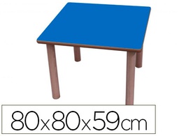 [600550.80-3] MESA MADERA MOBETUC T3 CUADRADA CON TAPA LAMINADA HAYA 80X80 CM