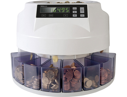 [113-0547] CONTADOR Y CLASIFICADOR DE MONEDAS SAFESCAN 1250EUR VELOCIDAD 200 MONEDAS / MINUTO CAPACIDAD 500 MONEDAS