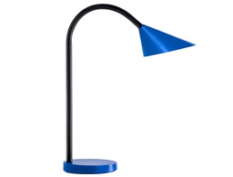 [400077405] LAMPARA DE ESCRITORIO UNILUX SOL LED 4W BRAZO FLEXIBLE ABS Y METAL AZUL BASE 14 CM DIAMETRO