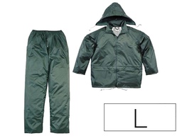 [EN400VEGT] CONJUNTO DE LLUVIA DELTAPLUS 400 POLIESTER/PVC VERDE TALLA L