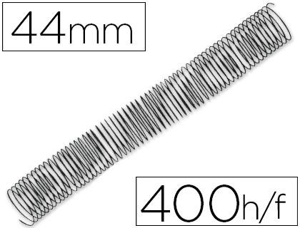 [KF11139] ESPIRAL METALICO Q-CONNECT 64 5:1 44MM 1,2MM CAJA DE 25 UNIDADES