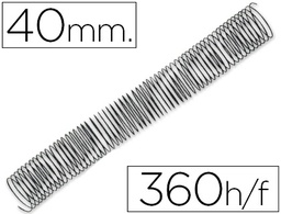 [KF11138] ESPIRAL METALICO Q-CONNECT 64 5:1 40MM 1,2MM CAJA DE 25 UNIDADES