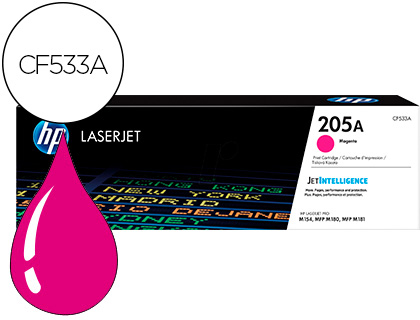 [CF533A] TONER HP 205A LASERJET M154A / 154NW / MFP M180N / 181FW MAGENTA 900 PAGINAS