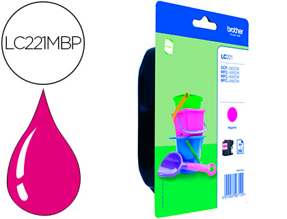 [LC221MBP] INK-JET BROTHER LC221M DCP-J562DW / MFC-J480DW / 680DW / 880DW MAGENTA 260 PAGINAS