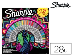 [2058158] ROTULADOR SHARPIE PERMANENTE PUNTA FINA CAJA DE 28 UNIDADES COLORES SURTIDOS