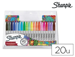 [2061128] ROTULADORES SHARPIE PERMANENTE PUNTA FINA BLISTER DE 20 UNIDADES COLORES SURTIDOS