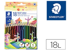 [185 C18] LAPICES DE COLORES STAEDTLER UPCYCLED WOOD ECOLOGICO 18 COLORES EN CAJA DE CARTON