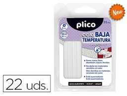 [1651] BARRA TERMOFUSIBLE PLICO COLA BAJA TEMPERATURA 8 MM DE DIAMETRO X 95 MM DE ALTO BLISTER DE 22 UNIDADES