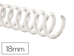 [KF18763] ESPIRAL PLASTICO Q-CONNECT TRANSPARENTE 32 5:1 18MM 2MM CAJA DE 100 UNIDADES