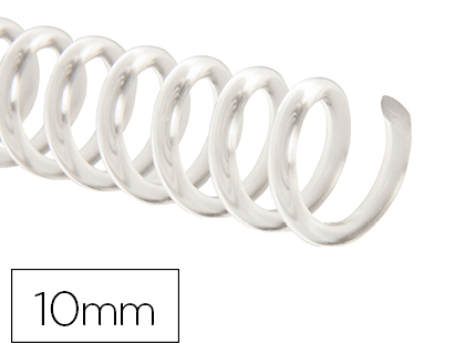 [KF18759] ESPIRAL PLASTICO Q-CONNECT TRANSPARENTE 32 5:1 10MM 1,8MM CAJA DE 100 UNIDADES