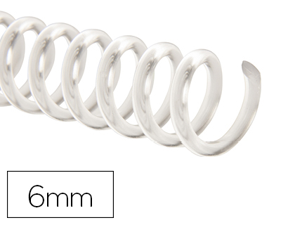 [KF18757] ESPIRAL PLASTICO Q-CONNECT TRANSPARENTE 32 5:1 6MM 1,8MM CAJA DE 100 UNIDADES