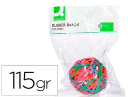 [KF15160] GOMILLAS ELASTICAS COLORES Q-CONNECT BOLA DE 115 GR