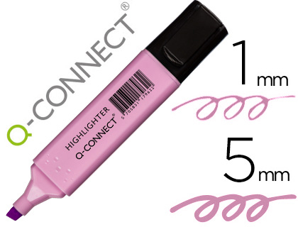 [KF17962] ROTULADOR Q-CONNECT FLUORESCENTE PASTEL VIOLETA PUNTA BISELADA