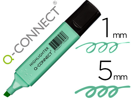 [KF17960] ROTULADOR Q-CONNECT FLUORESCENTE PASTEL AZUL PUNTA BISELADA