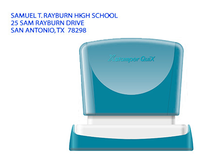 [QPTL-Q1460RE Q14 AZ] SELLO X'STAMPER QUIX PERSONALIZABLE COLOR AZUL MEDIDAS 14X60 MM Q-14