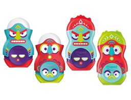 [049131] SACAPUNTAS PLASTICO MAPED LOOPY TOTEM PLASTICO 1 USO CON GOMA COLORES SURTIDOS DECORADO