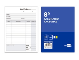[T300 IGIC] TALONARIO LIDERPAPEL FACTURAS 8º ORIGINAL Y 2 COPIAS T300 CON I.G.I.C.