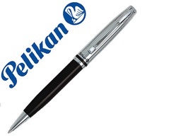 [600006] ROLLER PELIKAN METAL JAZZ COLOR CUERPO NEGRO / PLATA ESCRITURA NEGRA PUNTO M