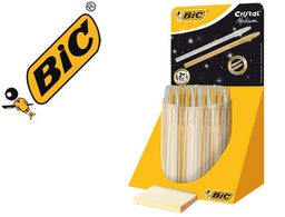 [9213381] BOLIGRAFO BIC CRISTAL LINEA CELEBRATION DORADO Y PLATEADO EXPOSITOR DE 40 UNIDADES SURTIDAS