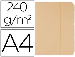 [5516FTX50] SUBCARPETA CARTULINA VIP FAST-PAPERFLOW DIN A4 CON SOLAPA PACK DE 50 COLOR CREMA PASTEL