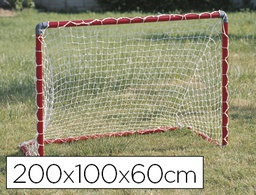 [610098] PORTERIA DE FUTBOL AMAYA CON RED DESMONTABLE EN TUBO DE PVC 200X100X60 CM