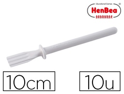 [13640] PINCEL HENBEA PARA COLA BLANCA DE PLASTICO FLEXIBLE 10 CM LARGO BOLSA DE 10 UDS