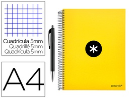 [BA66] CUADERNO ESPIRAL LIDERPAPEL A4 MICRO ANTARTIK TAPA FORRADA 120 H 100G CUADRO 5 MM COLOR AMARILLO PROMO CARAN D ACHE