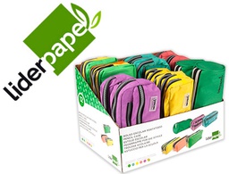 [PX10] BOLSO ESCOLAR LIDERPAPEL PORTATODO EXPOSITOR DE 12 UNIDADES COLORES Y MODELOS SURTIDOS