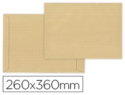 [SL45] SOBRE LIDERPAPEL BOLSA ARMADO KRAFT ENVIO SEGURIDAD 260X360 MM SOLAPA TIRA DE SILICONA PAPEL 120 GR CAJA DE 100