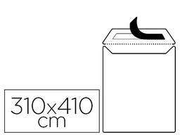 [SL40] SOBRE LIDERPAPEL BOLSA BLANCO 310X410 MM SOLAPA TIRA DE SILICONA PAPEL OFFSET 100 GR CAJA DE 250 UNIDADES