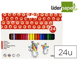 [BD26] LAPICES CERA LIDERPAPEL CAJA DE 24 COLORES