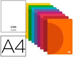 [LF12] LIBRETA LIDERPAPEL 360 TAPA DE PLASTICO A4 48 HOJAS 90G/M2 LISA SIN MARGEN COLORES SURTIDOS