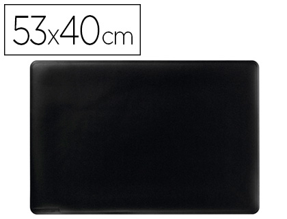 [7102-01] VADE SOBREMESA DURABLE NEGRO ANTIDESLIZANTE CONTORNEADO 53X40 CM