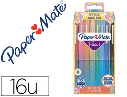 [2061396] ROTULADOR PAPER MATE FLAIR ORIGINAL PUNTA FIELTRO TROPICAL ESTUCHE RIGIDO DE 16 UNIDADES COLORES SURTIDOS