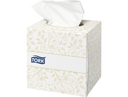 [140278] PAÑUELOS FACIALES TORK EXTRASUAVES 2 CAPAS 20,9X20 CM CAJA CUBO DE 100 UNIDADES