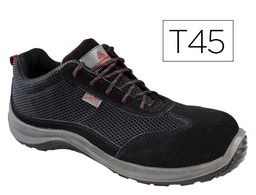 [ASTISPNO45] ZAPATOS DE SEGURIDAD DELTAPLUS ASTI PIEL DE SERRAJE AFELPADO SUELA DE COMPOSITE NEGRO TALLA 45