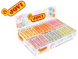 [70P] PLASTILINA JOVI 70 SURTIDA TAMAÑO PEQUEÑO 50 G COLORES PASTEL CAJA DE 30 UNIDADES