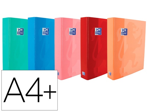 [400106671] CARPETA DE ANILLAS OXFORD SCHOOL DIN A4+ TAPA EXTRADURA 4 ANILLAS 25 MM COLORES TENDENCIAS SURTIDOS SURTIDOS