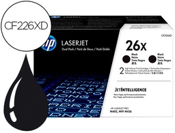 [CF226XD] TONER HP LASERJET PRO 26X M402 MFP M426 NEGRO PACK DE 2 UNIDADES 9000 PAGINAS