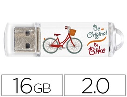 [TEC4005-16] MEMORIA USB TECHONETECH FLASH DRIVE 16 GB 2.0 BE BIKE