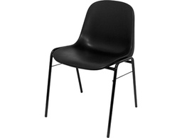 [PACK423NE] SILLA APILABLE Q-CONNECT ESTRUCTURA METAL ASIENTO Y RESPALDO PVC ERGONOMICA 770X450X420 MM NEGRA