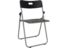 [PACK6265NE] SILLA Q-CONNECT CONFERENCIA PLEGABLE ESTRUCTURA METAL GRISASIENTO Y RESPALDO POLIPROPILENO 780X440X500MM NEGRA