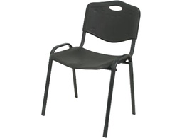 [PACK426INE] SILLA APILABLE Q-CONNECT ESTRUCTURA METAL ASIENTO RESPALDO PVC ERGONOMICA 810X480MMX420 MM COLOR NEGRO