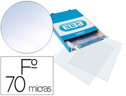 [400005366] FUNDA MULTITALADRO ELBA STANDARD FOLIO 70 MICRAS CRISTAL CAJA DE 100 UNIDADES