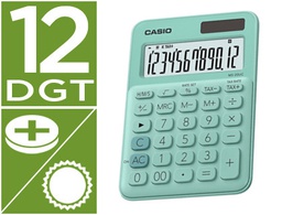 [MS-20UC-GN] CALCULADORA CASIO MS-20UC-GN SOBREMESA 12 DIGITOS TAX +/- COLOR VERDE