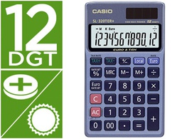 [SL-320TER] CALCULADORA CASIO SL-320TER BOLSILLO 12 DIGITOS TAX +/- CONVERSION MONEDA TECLA DOBLE CERO COLOR AZUL