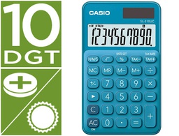 [SL-310UC-BU] CALCULADORA CASIO SL-310UC-BU BOLSILLO 10 DIGITOS TAX +/- TECLA DOBLE CERO COLOR AZUL