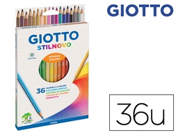 [F256700] LAPICES DE COLORES GIOTTO STILNOVO CAJA DE 36 COLORES SURTIDOS